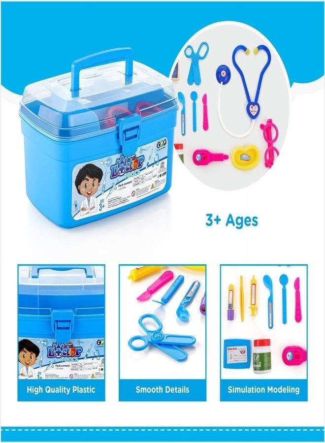 YUIOP - Doctor Tools Set for Kids - Age 3+ Years - Educational Pretend Play Toy for Kids (Premium Box (20 Tools in 1)) - Image 3